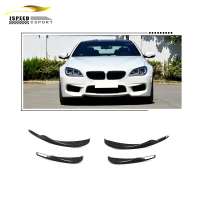 Real Carbon Fiber Front Bumper Splitter Fins for BMW M6 Gran Coupe 2013-2016